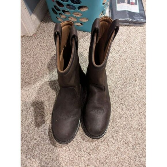 C.E. Schmidt Brown 10" Steel Toe Waterproof Work Safety Boots - Mens Size 10 W - Picture 2 of 5